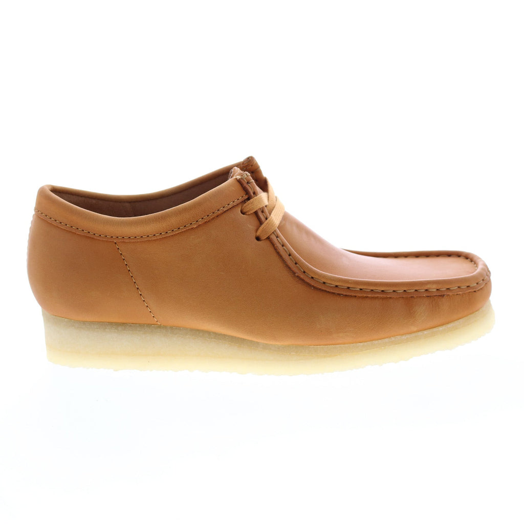 Clarks wallabees brown leather shops