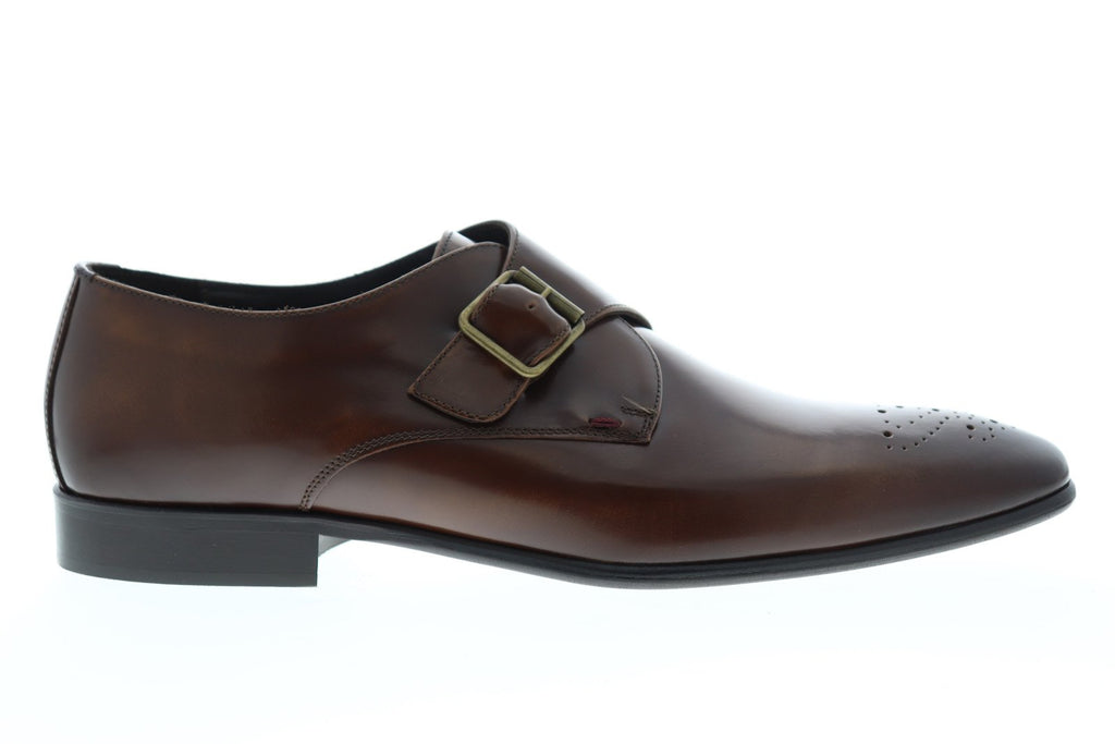 Bruno Magli Coleman BM600284 Mens Brown Leather Low Top Monk Strap