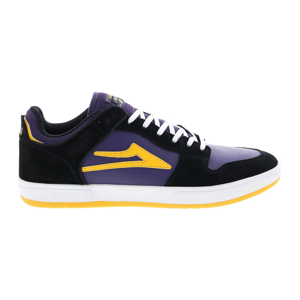 Lakai Telford Low MS4210262B00 Mens Black Purple Suede Skate Sneakers Shoes