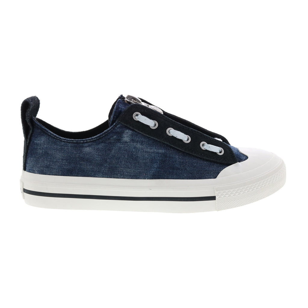 Diesel S-Astico Low Zip Mens Blue Canvas Zipper Lifestyle Sneakers Shoes