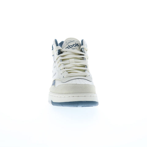 Reebok BB 4000 II Mid Mens Gray Leather Lace Up Lifestyle Sneakers Shoes