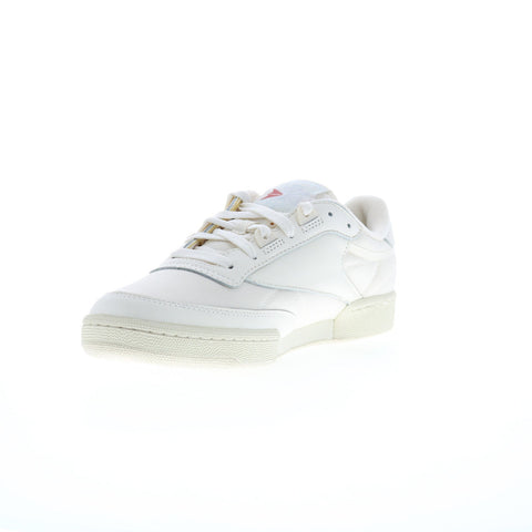 Reebok Club C 85 Vintage Mens Beige Leather Lace Up Lifestyle Sneakers Shoes