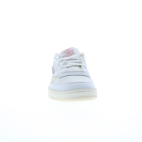 Reebok Club C 85 Vintage Mens Beige Leather Lace Up Lifestyle Sneakers Shoes
