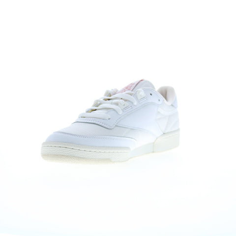 Reebok Club C 85 Vintage Mens Beige Leather Lace Up Lifestyle Sneakers Shoes