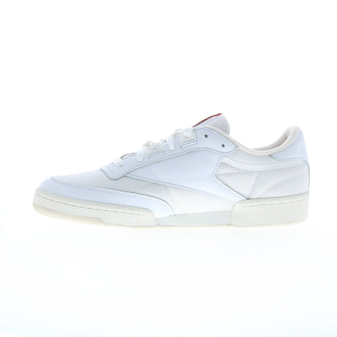 Reebok Club C 85 Vintage Mens Beige Leather Lace Up Lifestyle Sneakers Shoes