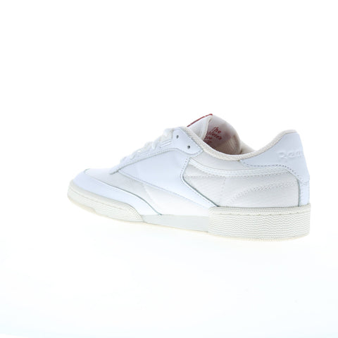 Reebok Club C 85 Vintage Mens Beige Leather Lace Up Lifestyle Sneakers Shoes