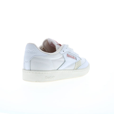 Reebok Club C 85 Vintage Mens Beige Leather Lace Up Lifestyle Sneakers Shoes