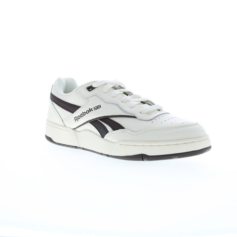 Reebok BB 4000 II Mens Beige Leather Lace Up Lifestyle Sneakers Shoes