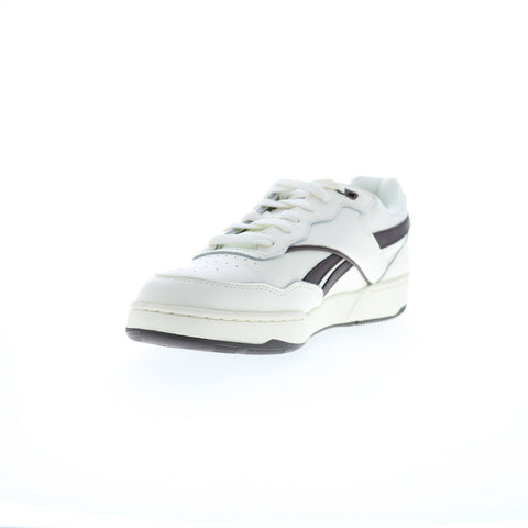 Reebok BB 4000 II Mens Beige Leather Lace Up Lifestyle Sneakers Shoes