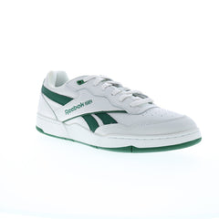Reebok BB 4000 II Mens White Leather Lace Up Lifestyle Sneakers Shoes