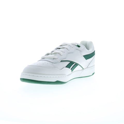 Reebok BB 4000 II Mens White Leather Lace Up Lifestyle Sneakers Shoes