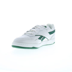 Reebok BB 4000 II Mens White Leather Lace Up Lifestyle Sneakers Shoes