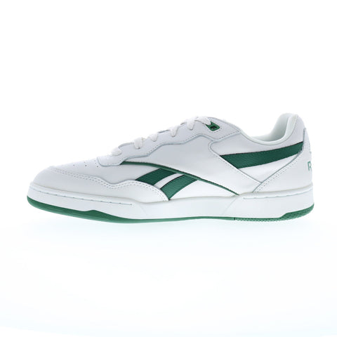 Reebok BB 4000 II Mens White Leather Lace Up Lifestyle Sneakers Shoes