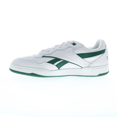 Reebok BB 4000 II Mens White Leather Lace Up Lifestyle Sneakers Shoes