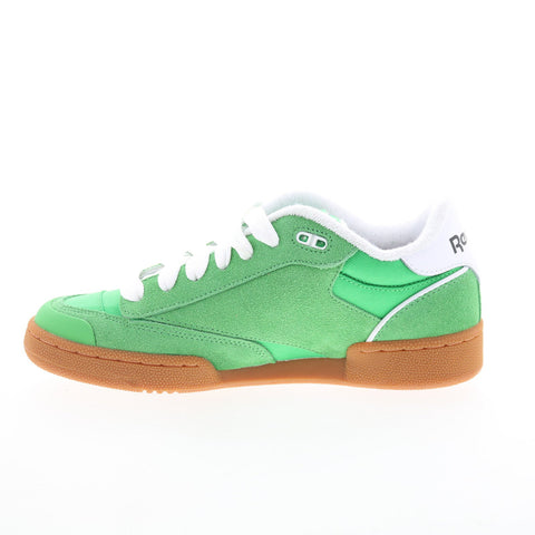 Reebok Club C Bulc Pleasures Mens Green Suede Lifestyle Sneakers Shoes