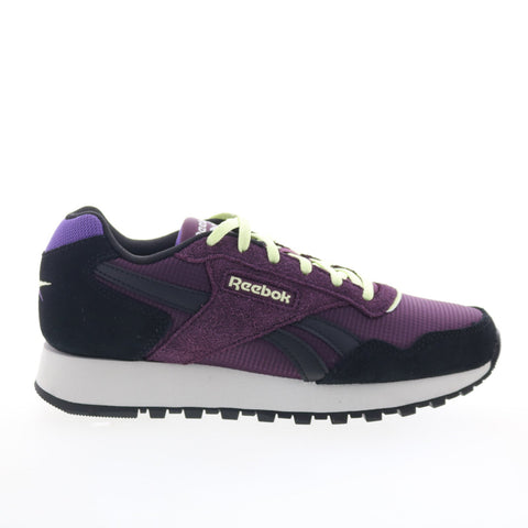 Reebok Glide Womens Purple Suede Lace Up Lifestyle Sneakers Shoes