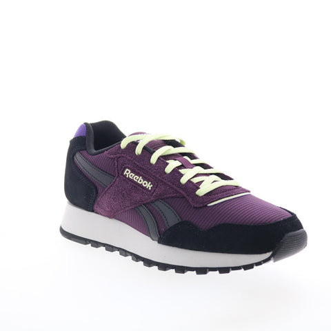 Reebok Glide Womens Purple Suede Lace Up Lifestyle Sneakers Shoes