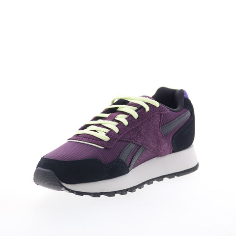 Reebok Glide Womens Purple Suede Lace Up Lifestyle Sneakers Shoes