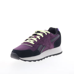 Reebok Glide Womens Purple Suede Lace Up Lifestyle Sneakers Shoes