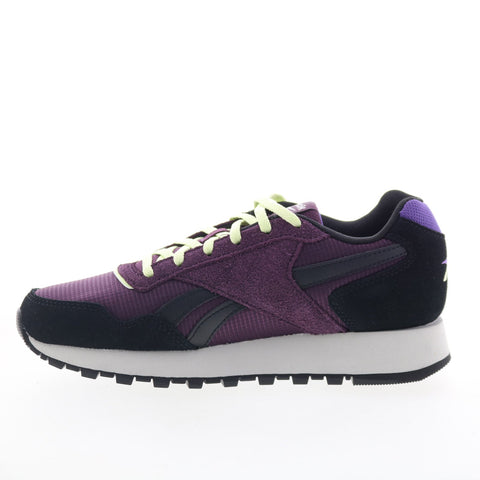 Reebok Glide Womens Purple Suede Lace Up Lifestyle Sneakers Shoes