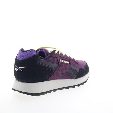 Reebok Glide Womens Purple Suede Lace Up Lifestyle Sneakers Shoes