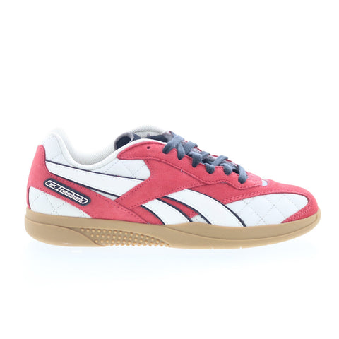 Reebok Hammer Street Mens Red Suede Lace Up Lifestyle Sneakers Shoes