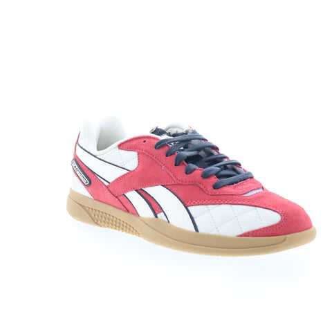 Reebok Hammer Street Mens Red Suede Lace Up Lifestyle Sneakers Shoes