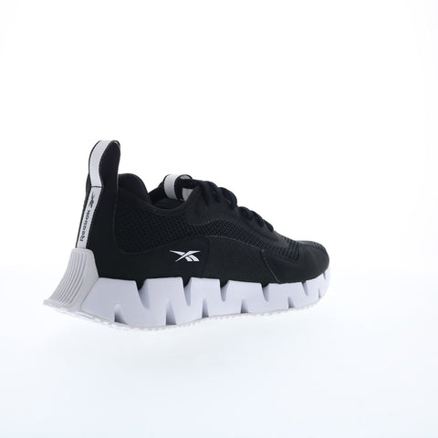 Reebok Zig Dynamica CL Womens Black Canvas Lace Up Lifestyle Sneakers Shoes