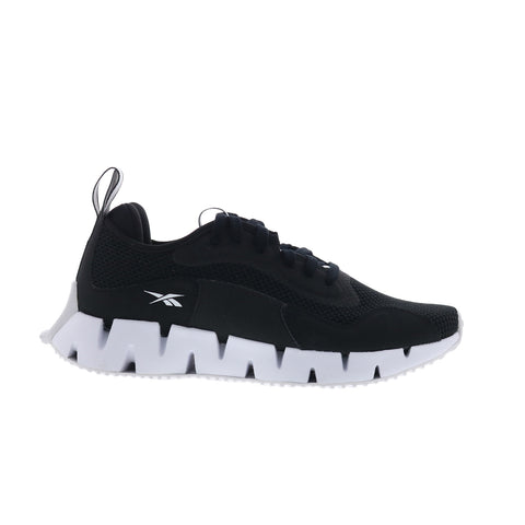 Reebok Zig Dynamica CL Womens Black Canvas Lace Up Lifestyle Sneakers Shoes