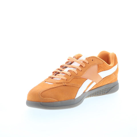 Reebok Hammer Street Mens Orange Suede Lace Up Lifestyle Sneakers Shoes