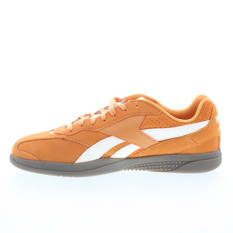Reebok Hammer Street Mens Orange Suede Lace Up Lifestyle Sneakers Shoes