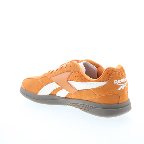 Reebok Hammer Street Mens Orange Suede Lace Up Lifestyle Sneakers Shoes