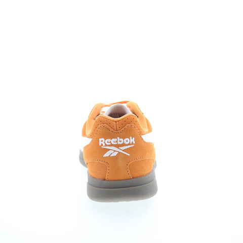 Reebok Hammer Street Mens Orange Suede Lace Up Lifestyle Sneakers Shoes