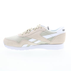 Reebok Classic Nylon Mens Beige Suede Lace Up Lifestyle Sneakers Shoes