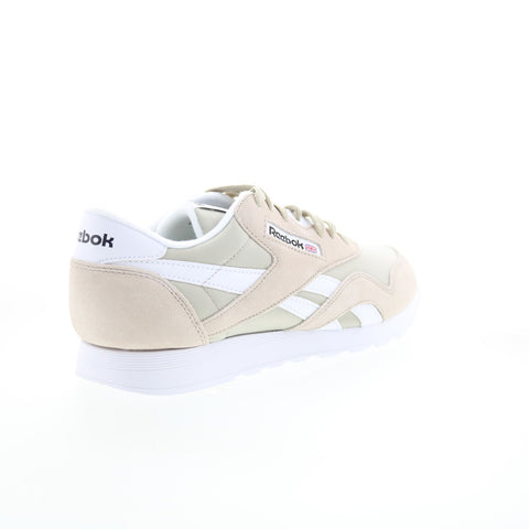 Reebok Classic Nylon Mens Beige Suede Lace Up Lifestyle Sneakers Shoes