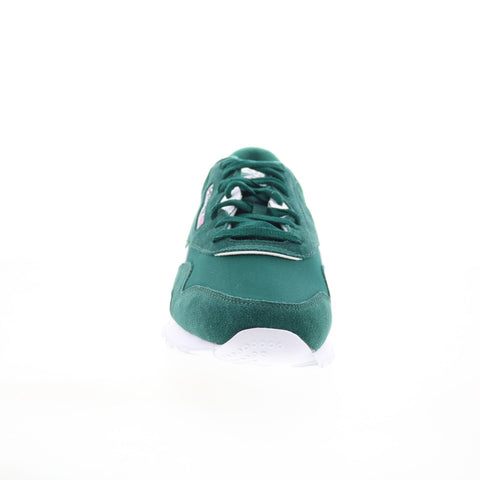 Reebok Classic Nylon Mens Green Suede Lace Up Lifestyle Sneakers Shoes