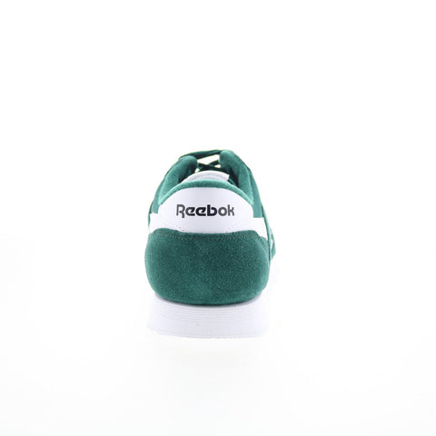 Reebok Classic Nylon Mens Green Suede Lace Up Lifestyle Sneakers Shoes