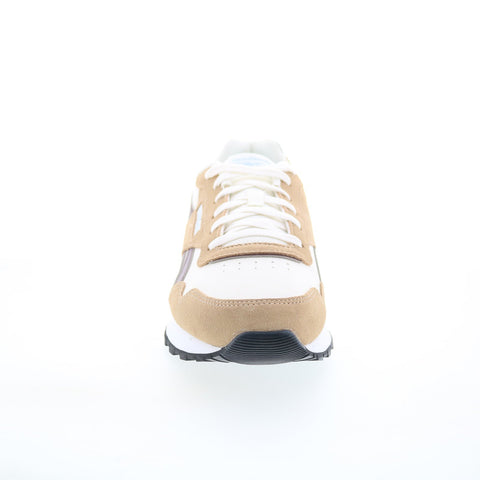 Reebok Glide Mens Beige Suede Lace Up Lifestyle Sneakers Shoes