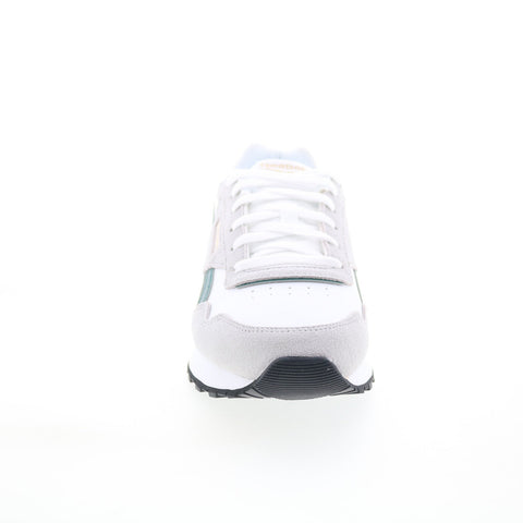 Reebok Glide Mens White Suede Lace Up Lifestyle Sneakers Shoes