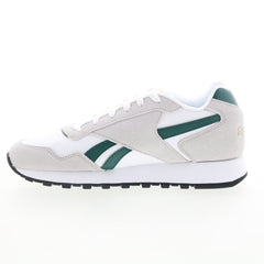 Reebok Glide Mens White Suede Lace Up Lifestyle Sneakers Shoes