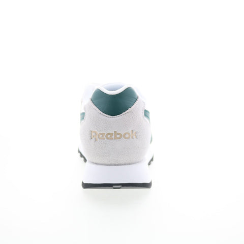 Reebok Glide Mens White Suede Lace Up Lifestyle Sneakers Shoes