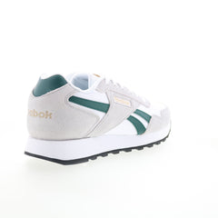 Reebok Glide Mens White Suede Lace Up Lifestyle Sneakers Shoes