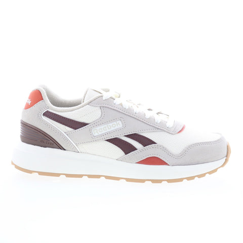 Reebok Gl1100 Mens Beige Leather Lace Up Lifestyle Sneakers Shoes