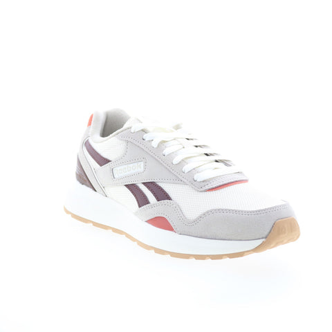 Reebok Gl1100 Mens Beige Leather Lace Up Lifestyle Sneakers Shoes
