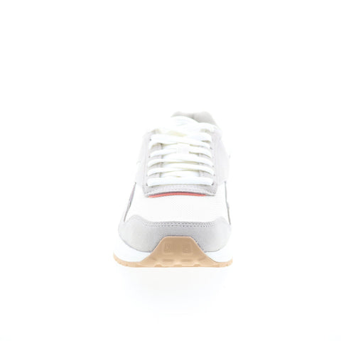 Reebok Gl1100 Mens Beige Leather Lace Up Lifestyle Sneakers Shoes