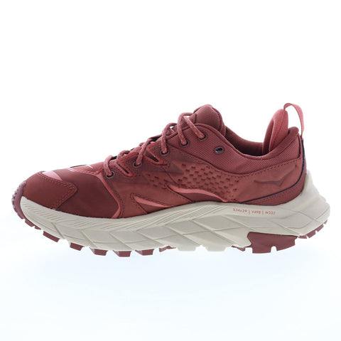 Hoka Anacapa Low GTX Waterproof Womens Burgundy Athletic Hiking Shoes