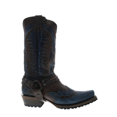 Stetson Outlaw Lug Eagle Mens Brown Leather Cowboy Western Boots