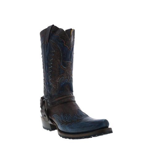 Stetson Outlaw Lug Eagle Mens Brown Leather Cowboy Western Boots