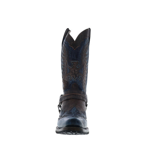 Stetson Outlaw Lug Eagle Mens Brown Leather Cowboy Western Boots