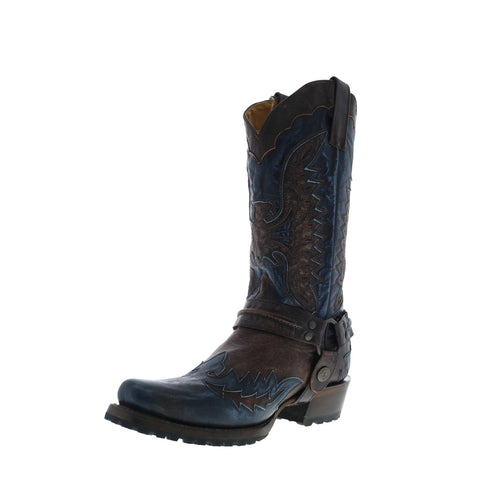 Stetson Outlaw Lug Eagle Mens Brown Leather Cowboy Western Boots